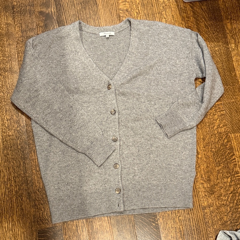 Madewell Grey Cardigan Size Small